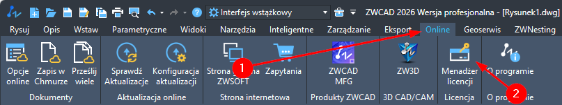 Uruchamianie menedżera licencji